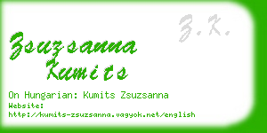 zsuzsanna kumits business card